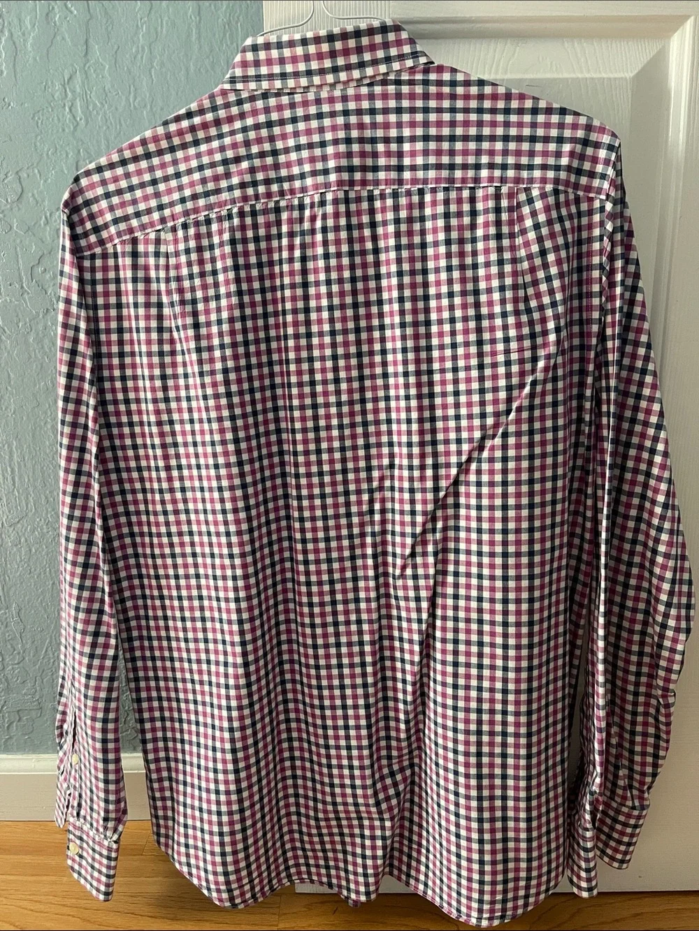 J. Crew Men's Check Button-Down Shirt in Pink and Navy
